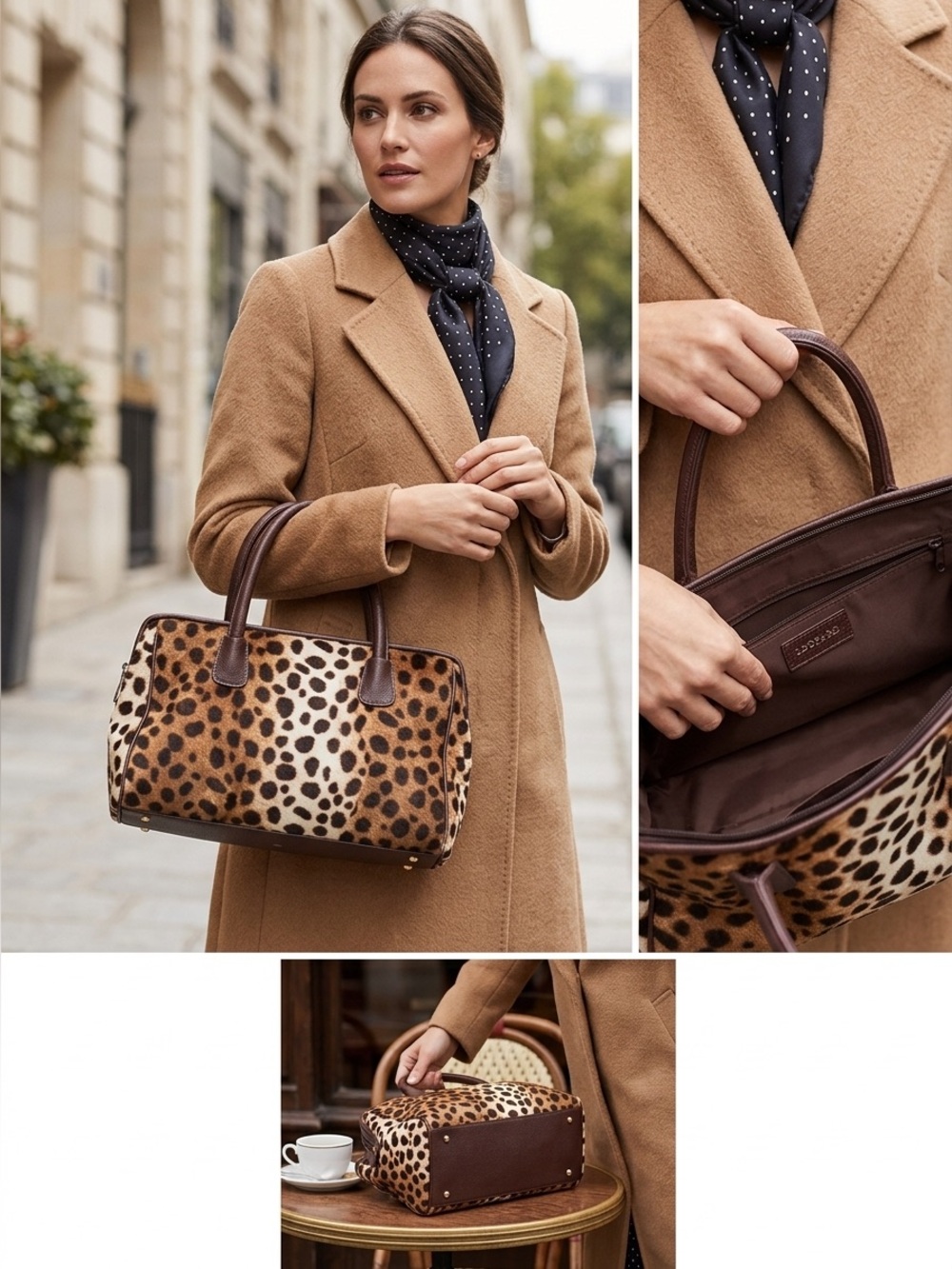 Lancôme cheetah print bag.